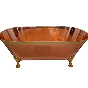Bañera de cobre puro de alta venta, bañera independiente de lujo para baño de Hotel en casa, bañera elegante de calidad superior, baño decorativo - Product Image 1