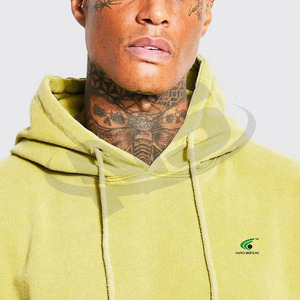 Sweat-shirts pour hommes Streetwear délavés à l'acide, 100% Coton, confortables, coupe classique, basiques, avec logo personnalisé, en molleton respirant - Product Image 5