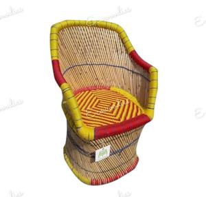 Chaise en rotin de bambou moderne tissée unique Chaise Sarkanda en osier de bambou naturel fabriquée à la main Chaise de patio pour salon de jardin - Product Image 4