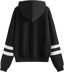 OEM Design personnalisé pulls à capuche lourds pour universitaire unisexe rayé cordon hiver col à capuche broderie décoration - Product Image 2