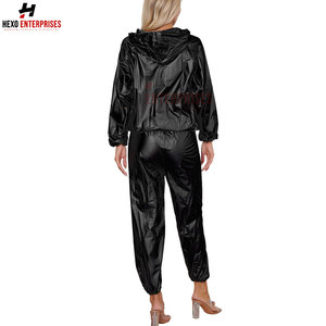 Best Quality Lightweight Cotton <b>Sauna</b> Suit for Men and Women Long Sve Hoodies Top and Pants Set for <b>Home</b> Weight Loss - Product Image 2