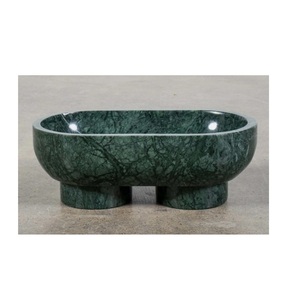 Cuenco para servir de mármol Natural blanco hecho a mano de primera calidad, elegante cuenco de piedra moderno multiusos para cocina, hogar, boda pulida - Product Image 3