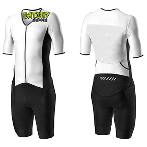 Traje de piel de ciclismo personalizado de alta calidad para hombres, transpirable, manga corta, impresión sublimada, talla grande, venta al por mayor de fábrica - Product Image 1