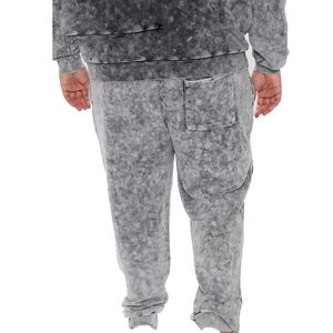 Vente en gros Ensemble de survêtements pour hommes en polaire oversize délavés à l'acide Survêtements pour hommes deux pièces fabriqués par des professionnels - Product Image 4