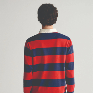 Wholesale Custom Logo Men's <b>Long</b> <b>Sleeve</b> <b>Rugby</b> for Polo <b>Shirt</b> Cotton Material with Stripes OEM Made Sets - Product Image 2