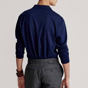 Camiseta de Alta Calidad para Hombre, Informal, Transpirable, de Fibra de Bambú, con Dos Botones, Tejido Jersey Estampado Personalizado - Product Image 4