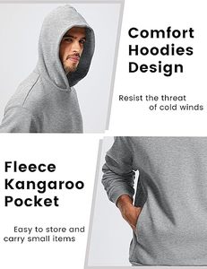 Unisex Streetwear Oversized Hoodie Heavyweight Cotton Fleece Vintage Washed Black <b>Pullover</b> - Product Image 3