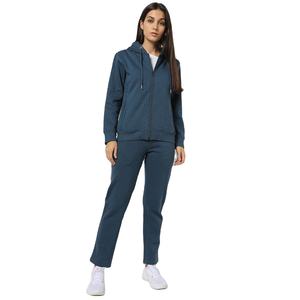 Combinaison de sport slim fit à fermeture éclair pour femmes survêtement de jogging de couleur unie taille avec logo personnalisé pour survêtement de football en salle de sport - Product Image 1