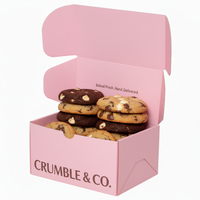 Boîte d'emballage en papier pour biscuits, gâteaux, desserts, cadeaux, vente en gros, avec votre logo