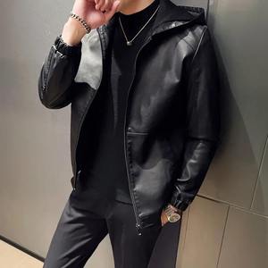 Veste en cuir pour hommes personnalisée OEM Veste en cuir de motard moto pakistanais de grande taille de style européen - Product Image 3