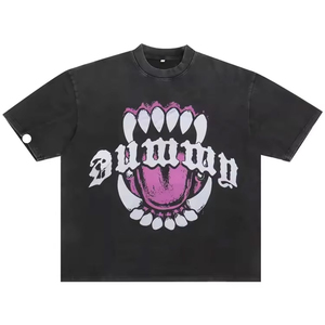 Fabricant personnalisé T-shirt 100% coton 250 Gsm court Boxy Fit T-shirt surdimensionné Boxy T-shirt à épaules tombantes - Product Image 1