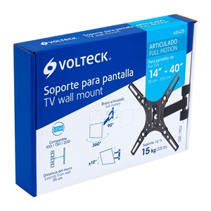 Volteck Modern <b>TV</b> Floor <b>Stand</b> with 360 Degree <b>Swivel</b> and Articulated Movement for 14" to 40" Screens, Aluminum Alloy, Max 15kg C - Product Image 1