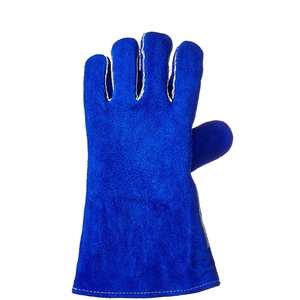 Venta al por mayor último estilo de secado rápido resistente al calor y al fuego soldadura trabajo parrilla guantes de cuero guantes de soldadura guantes de trabajo - Product Image 2