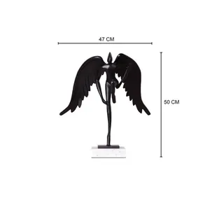 Sculpture de table en marbre et alliage de qualité supérieure Articles de décoration ancienne avec ailes pour salon ou chambre à coucher - Product Image 1