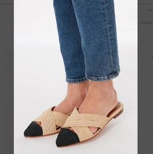 Zapato sin cordones hecho a mano Babouche de Raffia-artesanía en Marruecos por artesanos locales Rafia hecha a mano, idea de regalo - Product Image 1