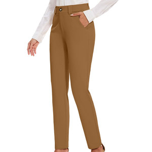 Nouveau pantalon chino élégant pour femme, coupe slim, haute qualité, logo personnalisé imprimé, taille mi-haute, style droit, pantalon chino premium pour femme - Product Image 5