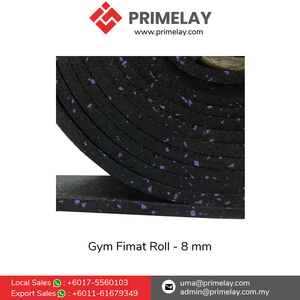 Venta al por mayor 8mm Fitmat Performer antideslizante rollos de suelo de goma para el hogar gimnasios y estudios gimnasio plataforma de levantamiento de pesas - Product Image 5