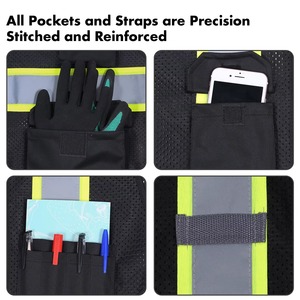 Gilet utilitaire réfléchissant de sécurité de haute qualité en usine en Chine gilet de sécurité pour femmes - Product Image 3