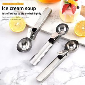 Thép không gỉ dày <span class=keywords><strong>Ice</strong></span> <span class=keywords><strong>Cream</strong></span> Scoop bền <span class=keywords><strong>Ice</strong></span> <span class=keywords><strong>Cream</strong></span> Spoon cho trái cây, món tráng miệng & sử dụng nhà bếp - Product Image 3
