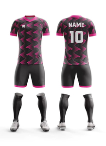 Conception et logo personnalisés, taille adulte, jeu d'uniformes de football respirant, service OEM, uniforme de football de haute qualité bon marché - Product Image 5
