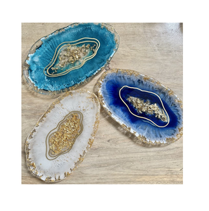 Bandeja de resina epoxi, superventas, bandeja de maquillaje DIY de resina epoxi, mango redondo de excelente calidad para artículos decorativos de chocolates - Product Image 4