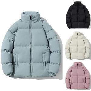 แจ็กเก็ตแฟชั่นสไตล์เกาหลีสำหรับผู้หญิง, เสื้อโค้ทผ้าพัคเก็ตผ้าฝ้ายสีพื้นมีปกตั้งไซส์ใหญ่พิเศษ - Product Image 6