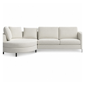 Conjunto de Sofás Seccionales Curvos Modernos, Tapizados en Tela, en Forma de L, Muebles de Asientos de Esquina para Sala de Estar - Product Image 2