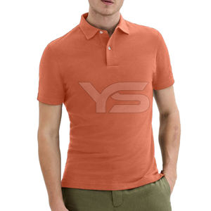 เสื้อโปโลของผู้ชายเสื้อโปโลผ้าฝ้าย100% เสื้อกอล์ฟของผู้ชายปักโลโก้เสื้อโปโลแขนสั้นธรรมดา - Product Image 1