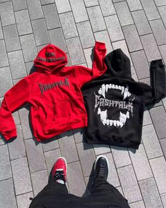 เสื้อมีฮู้ดลายปักลายสตรีทแวร์เสื้อฮู้ดสวมหัวทรงโอเวอร์ไซส์กำหนดได้เอง - Product Image 2