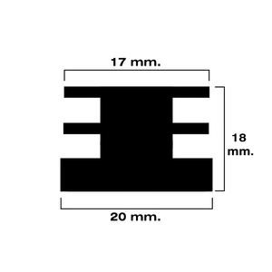 Tappo interno quadrato nero 20x20 mm. Confezione blister da 4 pezzi. - Product Image 3