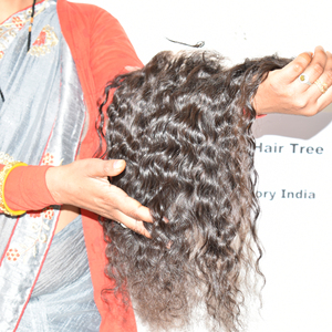 Nouveau produit Qualité authentique 16 "-pouces 1 Frontal 13*4 Curly prix de gros extensions de cheveux humains indiens non traités avec naturel - Product Image 4