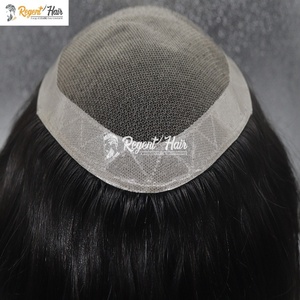 Vente en gros REGENT main attachée 100% indien Remy cheveux trame toupet pour hommes vague naturelle Styles droits Los Angeles - Product Image 1