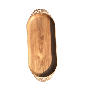 Natural Finish <b>Live</b> <b>Edge</b> Wooden Board | Handcrafted Solid Wood Tray for Dining <b>Table</b> & Buffet Display - Product Image 4