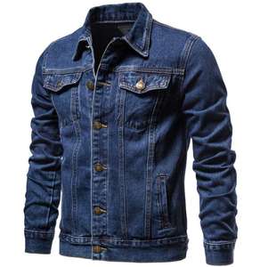 Venta al por mayor de diseño personalizado chaqueta de mezclilla Hip Hop Hombres Streetwear Slim Fit Jean Chaquetas Abrigos Casual - Product Image 6
