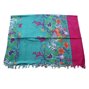 ผ้าซิ่นพิมพ์ลายดอกไม้แฟชั่นใหม่ ผ้าฝ้ายสำหรับใส่ไปทะเล มีหลายสีให้เลือก - Product Image 6