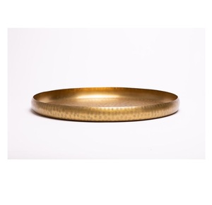 Round Shape Metal Gold Plated <b>Serving</b> Tray <b>Platter</b> For Food Snacks Tea Coffee <b>Serving</b> <b>Platters</b> At Cheapest Prices - Product Image 4