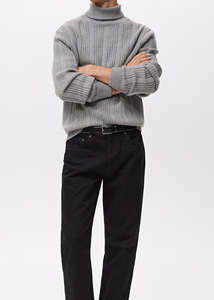 Suéter de Cachemira Tejido a Mano Unisex para Hombre y Mujer, Suéter de Cuello Alto Oversize - Product Image 3