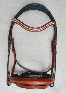 Horse New Tan <b>London</b> Swedish Leather Horse Tack Bridle with All Sizes. Best New Anatomical Bridle Horse Anatomic Leather Bridle - Product Image 3