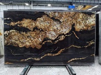Dalles de granit Fusion Gold polies modernes de grande taille pour comptoirs de cuisine, revêtements de sol, projets de villas, qualité d'exportation
