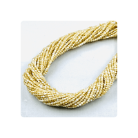 Perles Alif International en nacre facettées rondelles 2,25 mm, brin de 13 pouces, pierre naturelle de couleur premium