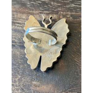 Tamara Pinto Butterfly <b>Ring</b> Multi-Stone & Sterling Silver Inlay Invisible Setting Free Size <b>Adjustable</b> for Gift - Product Image 5