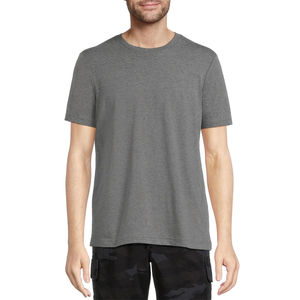 T-shirt en coton uni à manches courtes, coupe classique, gris clair, pour hommes, femmes et garçons, confortable, doux, respirant, non tissé, décontracté - Product Image 1