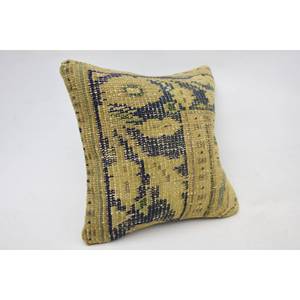 Vintage Pattern 12x12 Inch Beige Wool Kantha Mosaic Paisley Paneled Grape Patchwork <b>Pillow</b> Woven Technique - Product Image 2