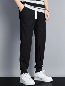 กางเกงวอร์มสำหรับผู้ชายกางเกงวิ่งกางเกงวอร์มขายาวปรับแต่งได้ - Product Image 4