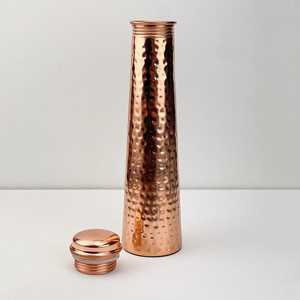 Botella de Agua Potable de Gran Capacidad, Ecológica, de Cobre Puro Sostenible |   Botella Reutilizable con Tapa y Tapón de Rosca - Product Image 5