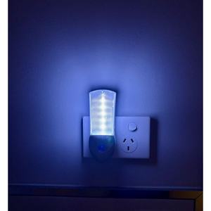 Modern <b>LED</b> Night <b>Light</b> Sensor Control ABS Material Square Shape Cool Blue Projection Bedroom Living Room Plug-In - Product Image 2