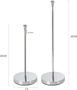 דגל שולחן אריה ושמש איראן 20x30 ס\"מ, סאטן דו צדדי, מוט מתכוונן 24-42 ס\"מ לשולחן, באנר פרסי היסטורי - Product Image 3