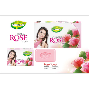 GIRNAR 100% Barre de savon naturelle à la rose faite à la main Style hydratant Nettoyage du visage Nettoyage en profondeur Blanchiment Éclaircissant Acné Caractéristiques - Product Image 1