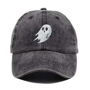 Top Breathable Unique Design 100% Cotton Acid Wash Blank Baseball Cap With Embroidery Logo