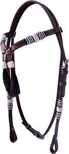 Vente en gros de headstall et bride en cuir de première qualité équipement équitation western marron pour l'équitation - Product Image 3